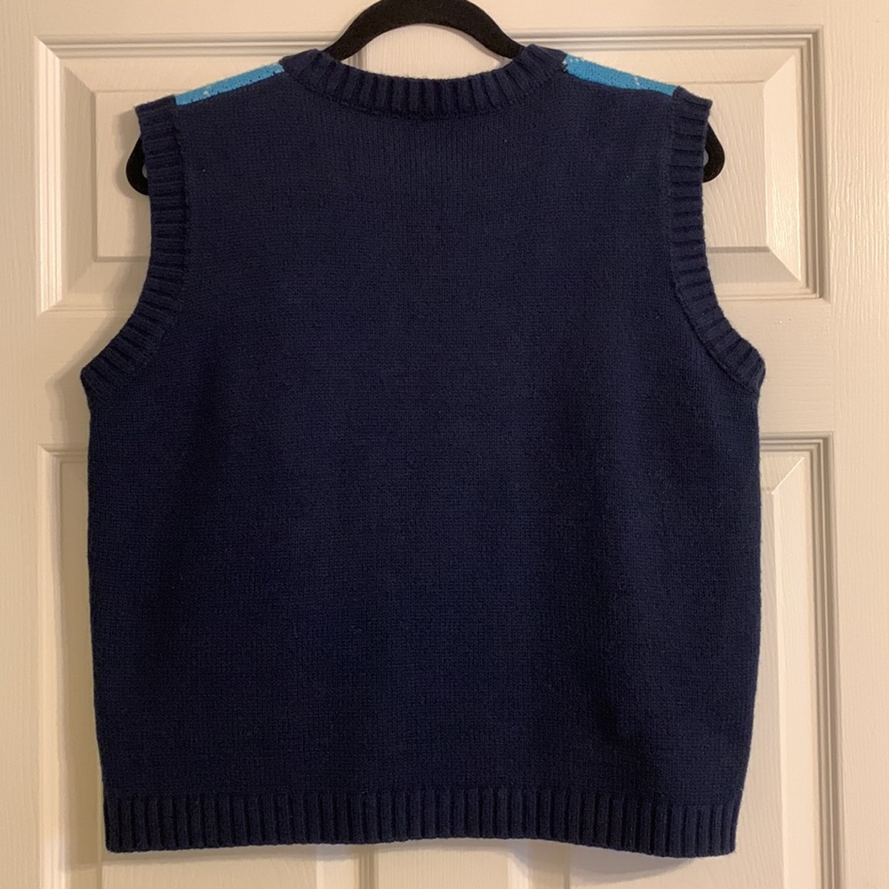 Blue Argyle Sweater Vest - Picture 5 of 5